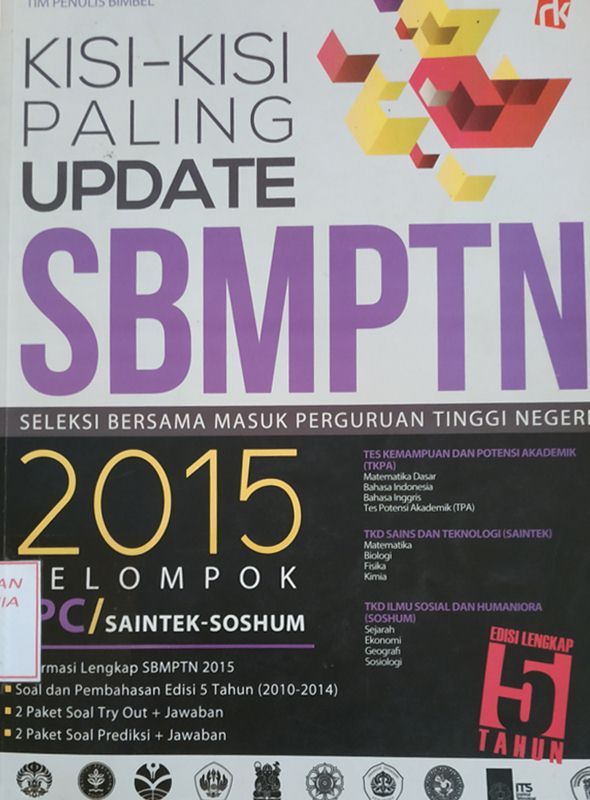 Cover Kisi-Kisi Paling Update SBMPTN 2015: Kelompok IPC/ Saintek-SosHum