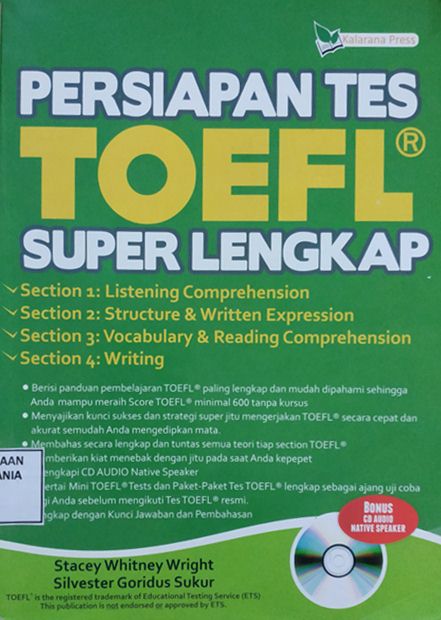 Cover Persiapan Tes TOEFL Super Lengkap