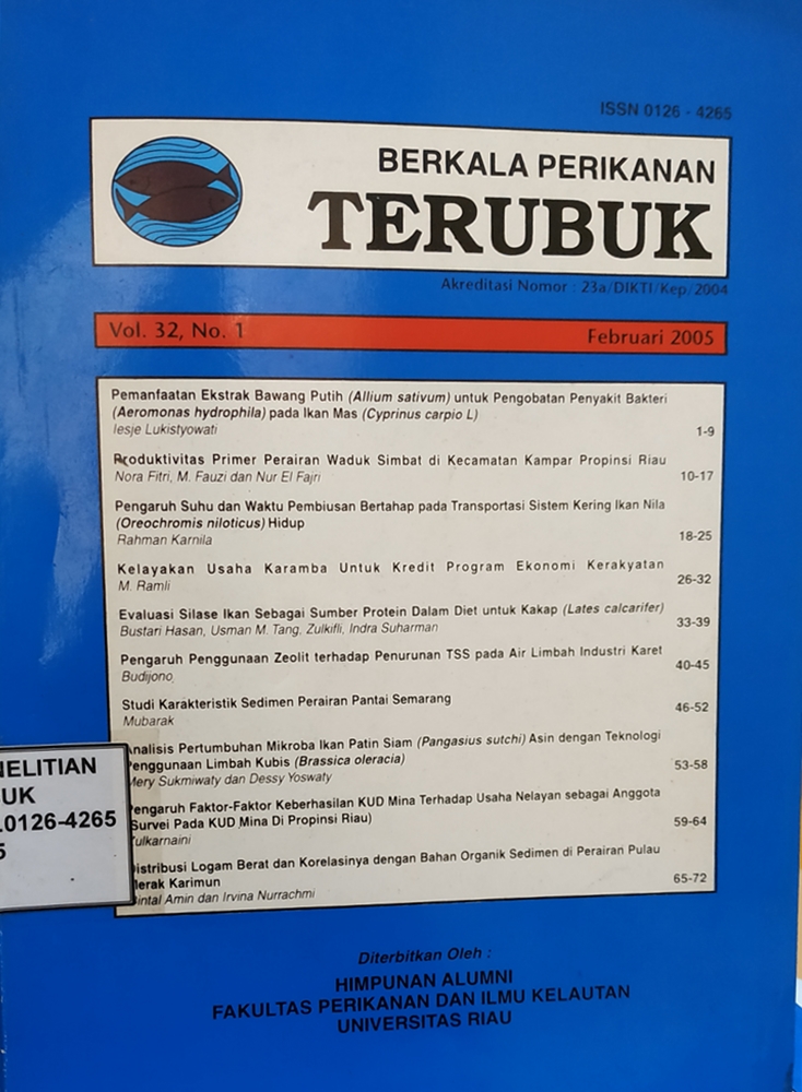 Berkala Perikanan Terubuk Vol. 31 No. 1 Februari 2004