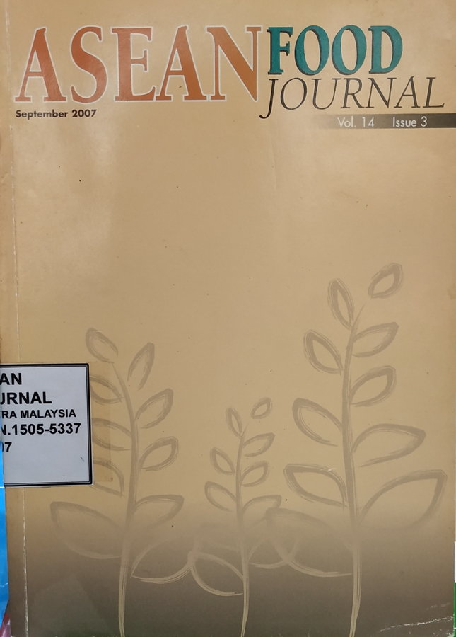Asean Food Journal Vol. 14 No. 3 September 2007