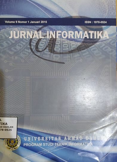 Cover Jurnal Informatika Volume 9 Nomor 1 Januari 2015