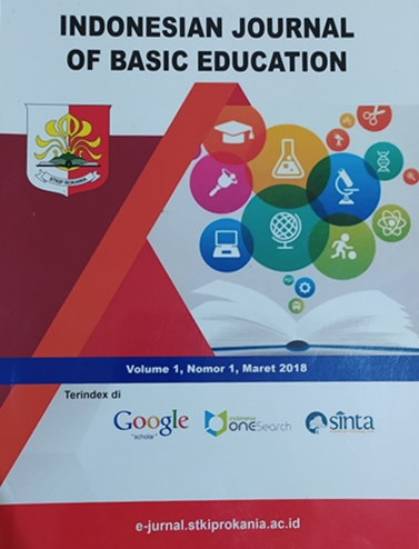 Cover Indonesian Journal of Basic Education Volume 1 Nomor 1 Maret 2018