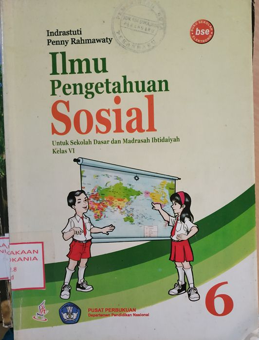 Cover Ilmu Pengetahuan Sosial untuk Sekolah dan Madrasah Ibtidaiyah Kelas VI