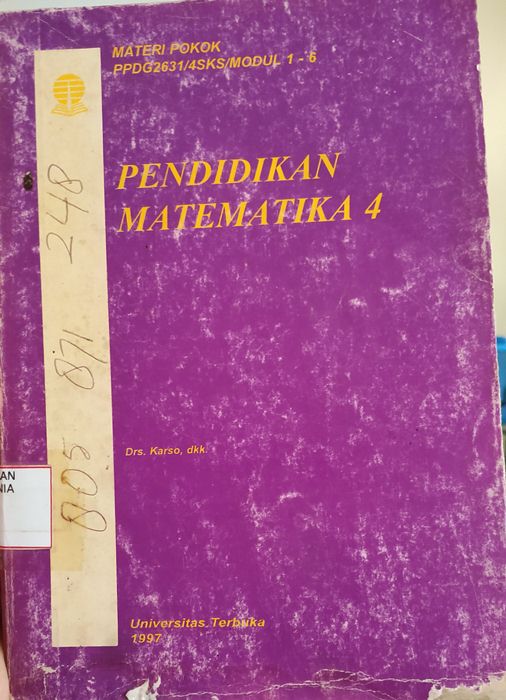Cover Materi Pokok Pendidikan Matematika 4 PPDG2631/4SKS/Modul 1-6