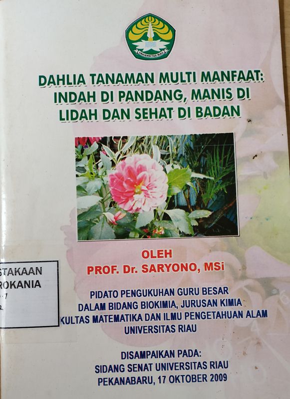 Cover Dahlia Tanaman Multi Manfaat: Indah Dipandang, Manis Di Lidah dan Sehat Di Badan