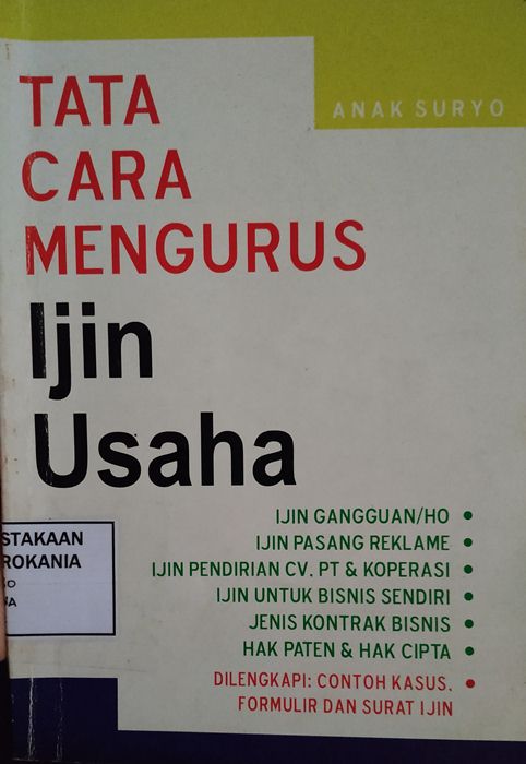 Cover Tata Cara Mengurus Ijin Usaha