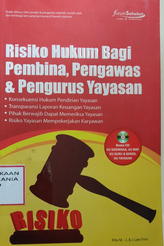 Cover Risiko Hukum Bagi Pembina, Pengawas & Pengurus Yayasan
